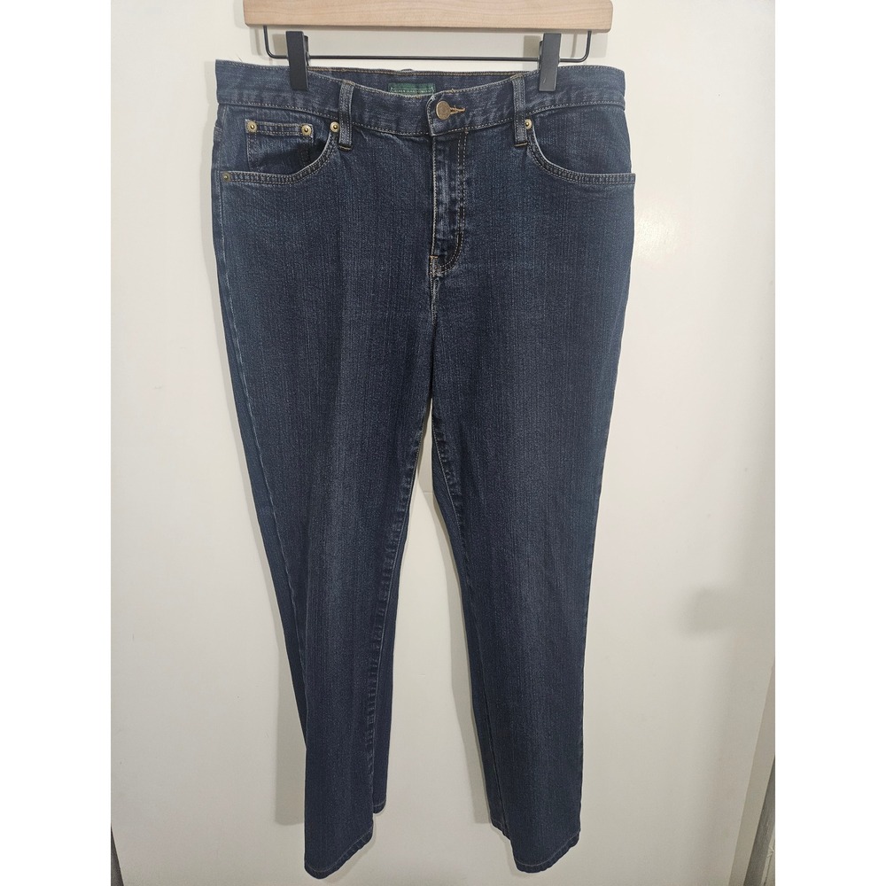 Lauren Ralph Lauren Jeans Company Dark Wash Straight Leg Stretch Denim Womens 10